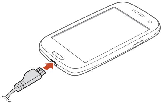 SAMSUNG GALAXY S3 GT-19305 - > Charger l'appareil avec un chargeur - 1