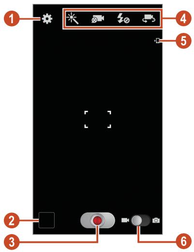 SAMSUNG GALAXY S3 GT-19305 - > Enregistrer une vidéo - 1