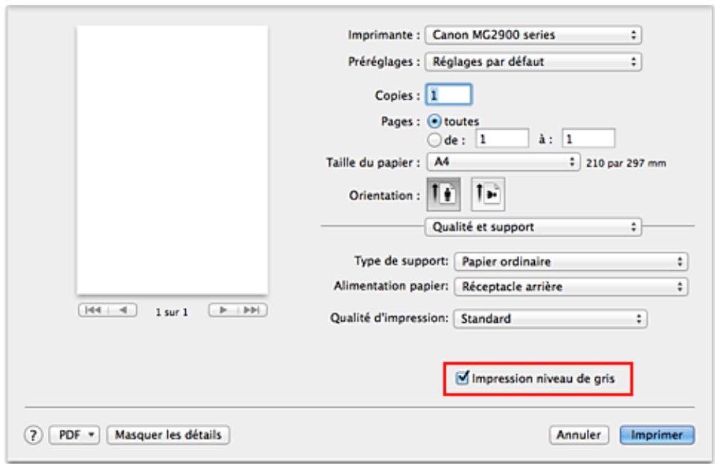 CANON MG2950 - Impression d'un document couleur en monochrome - 4