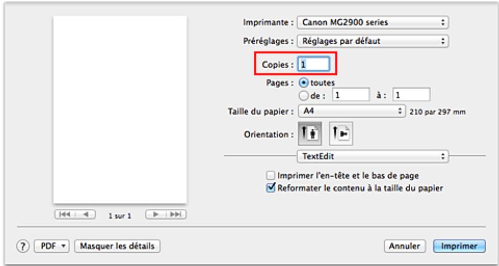 CANON MG2950 - Définition du nombre de copies et de l'ordre d'impression - 4