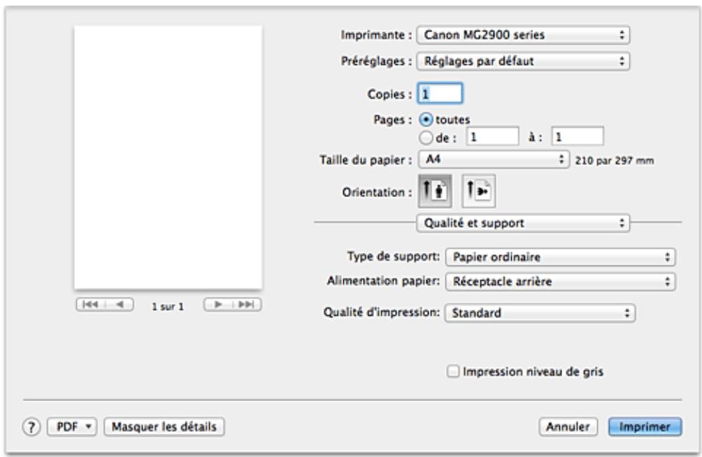 CANON MG2950 - Qualité et support - 1