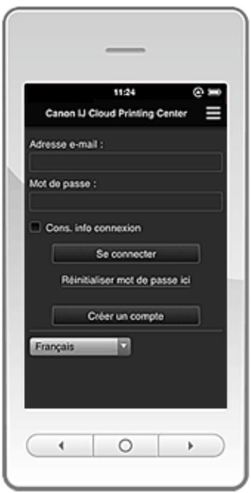 CANON MG2950 - Description de l'écran Connexion - 1