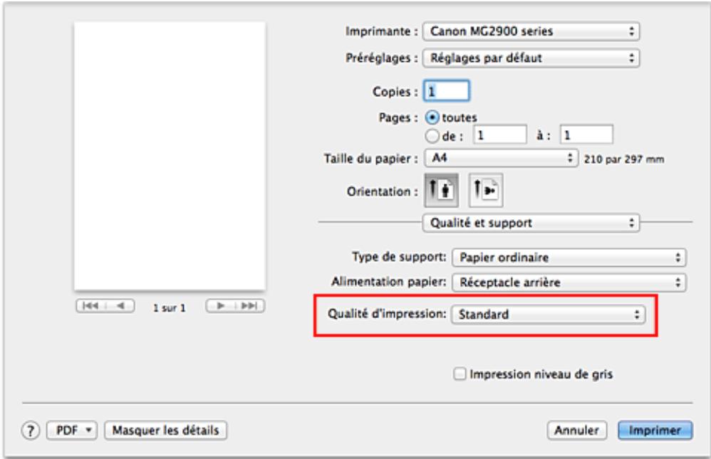 CANON MG2950 - Sélectionnez la qualité d'impression. - 1