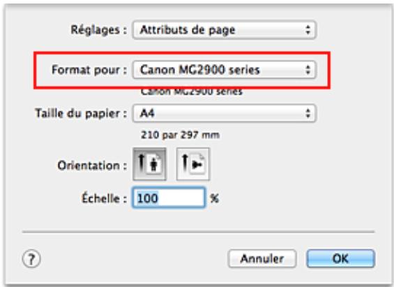 CANON MG2950 - Sélectionnez l'imprimante - 1