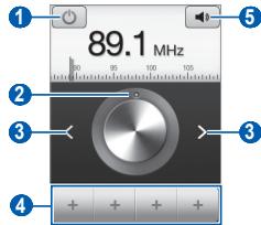 SAMSUNG GT-S5839I - Les touches suivantes permettent de contrôler la radio FM : - 1