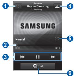 SAMSUNG GT-S5839I - Les touches suivantes permettent de contrôler la lecture : - 1