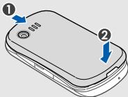 SAMSUNG PLAYER LIGHT - Installer la carte SIM et la batterie - 6