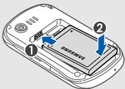 SAMSUNG PLAYER LIGHT - Installer la carte SIM et la batterie - 5
