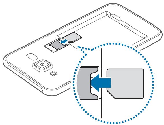 SAMSUNG GALAXY J5 - Installer la carte SIM ou USIM - 2
