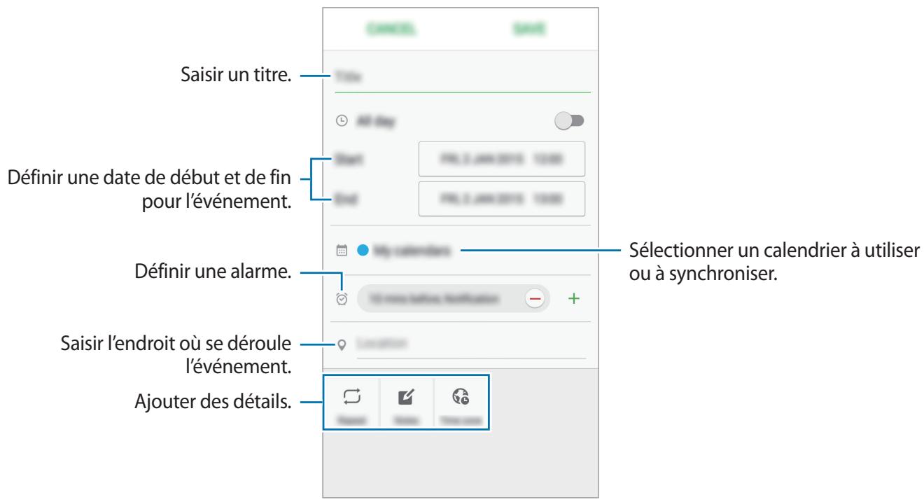 SAMSUNG GALAXY J5 - Créer des événements - 1