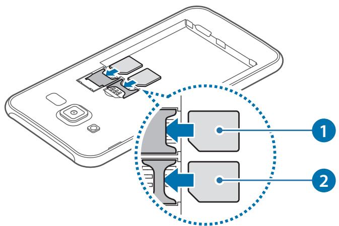 SAMSUNG GALAXY J5 - Installer la carte SIM ou USIM - 3