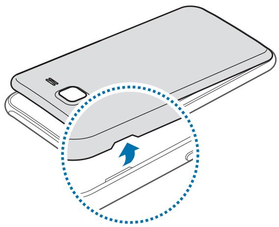 SAMSUNG GALAXY J5 - Retirez le cache arrière. - 1