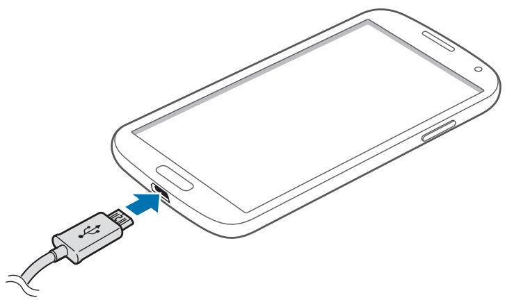 SAMSUNG GALAXY S4 MINI GT-I9195 - Charger la batterie avec le chargeur - 1