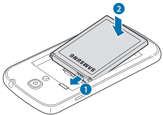 SAMSUNG GALAXY S4 MINI GT-I9195 - Installer la carte SIM ou USIM et la batterie - 7