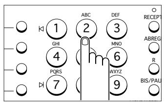 SAMSUNG SF-110T - Saisie d'un nom au clavier numérique - 2