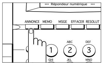 SAMSUNG SF-110T - Enregistrement d'une annonce en mode rep/fax - 1