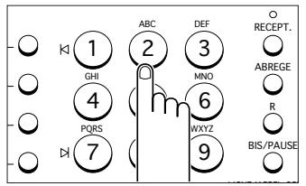 SAMSUNG SF-110T - Saisie d'un nom au clavier numérique - 4