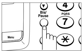 SAMSUNG SF-150 - Insertion d'une pause dans un numéro à mémoriser - 1
