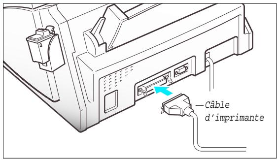 SAMSUNG SF-4000 - CONNEXION DU CÂBLE PARALLÈLE DE L'IMPRIMANTE (SF 4100 et SF 4200) - 1