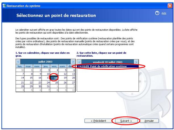 SAMSUNG NX30PRT000 - Revenir à un point de restauration antérieur - 2