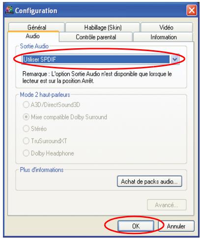 SAMSUNG NX30PRT000 - Etape 3. Activation de la fonction S/PDIF dans le programme de lecture de DVD - 2