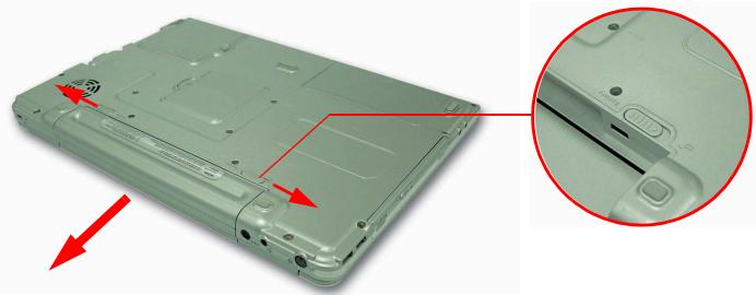 SAMSUNG NX30TP5GHQ - Ejection et fixation de la batterie - 1