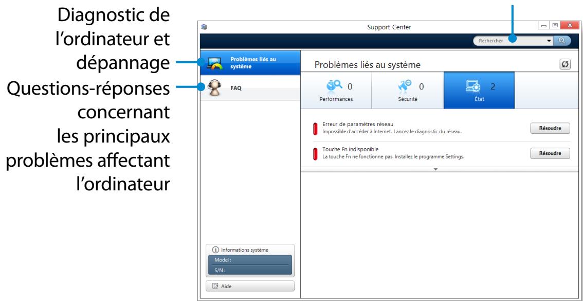 SAMSUNG ATIV SMART PC XE500T1C-A01 - Diagnostic de l'état de l'ordinateur et résolution des problèmes - 2