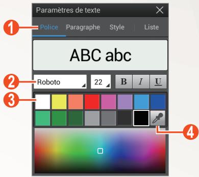 SAMSUNG GALAXY NOTE 10.1 - > Modifier les propriétés du stylet ou du texte - 3