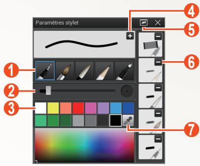 SAMSUNG GALAXY NOTE 10.1 - > Modifier les propriétés du stylet ou du texte - 1