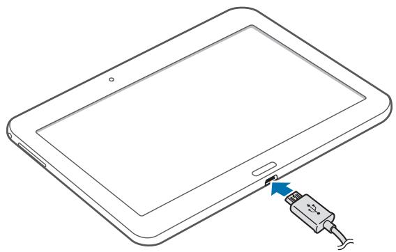 SAMSUNG GALAXY TAB 4 10.1 SM-T530 - Charger la batterie avec le chargeur - 1
