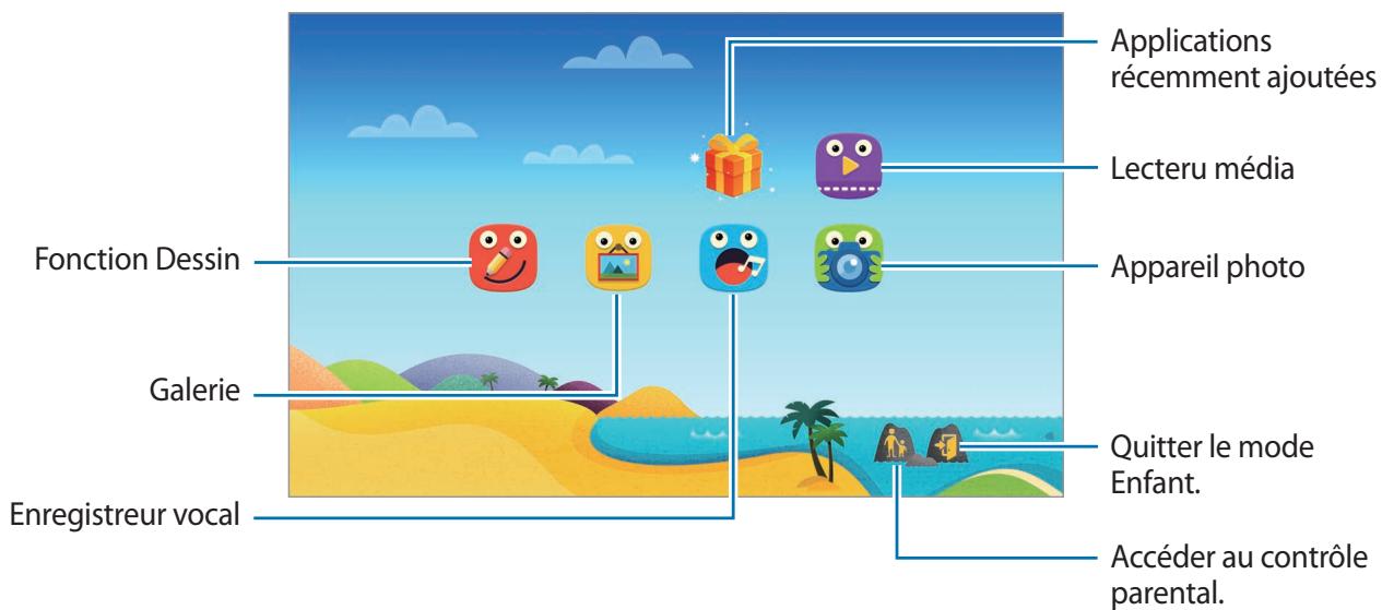 SAMSUNG GALAXY TAB S 10.5 SM-T800 - Écran d'accueil du mode Enfant - 1