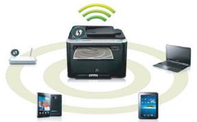 SAMSUNG XPRESS SL-C460FW - Prend en charge diverses méthodes de paramétrage du réseau sans fil - 1