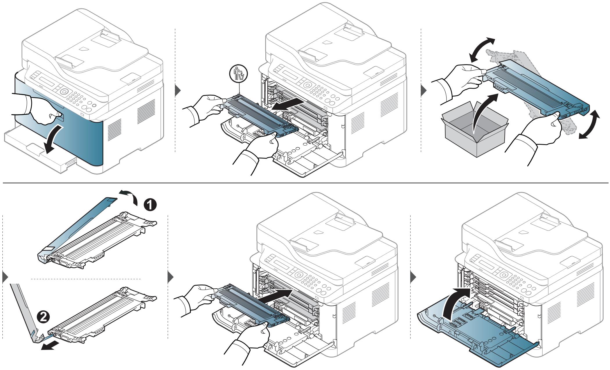 SAMSUNG XPRESS SL-C460FW - Remplacement de la cartouche de toner - 1
