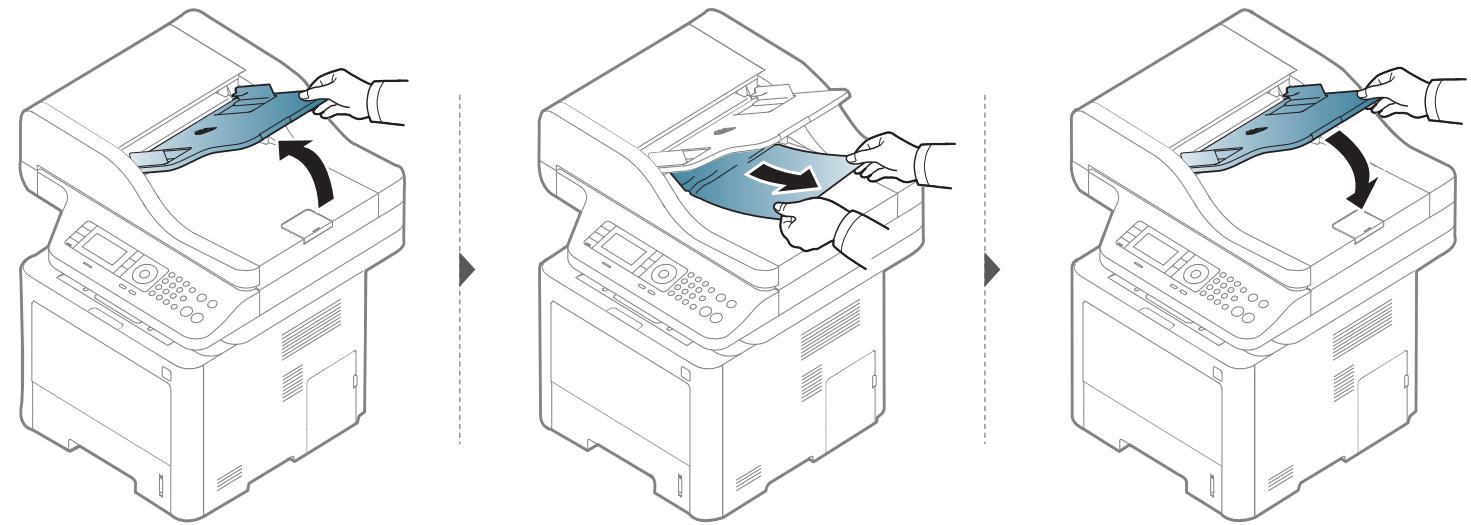 SAMSUNG SL-M4070FR - Bourrage du papier d'origine dans la zone de sortie du scanner - 2