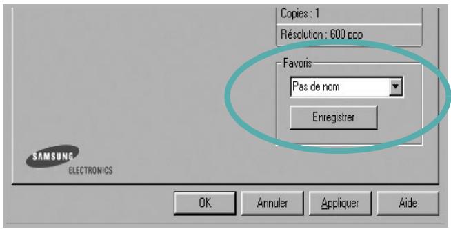 SAMSUNG SCX-4200 - Utilisation d'un paramétrage favori - 1