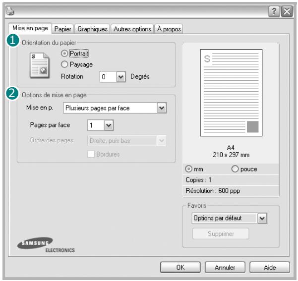 SAMSUNG SCX-4200 - Onglet Mise en page - 1