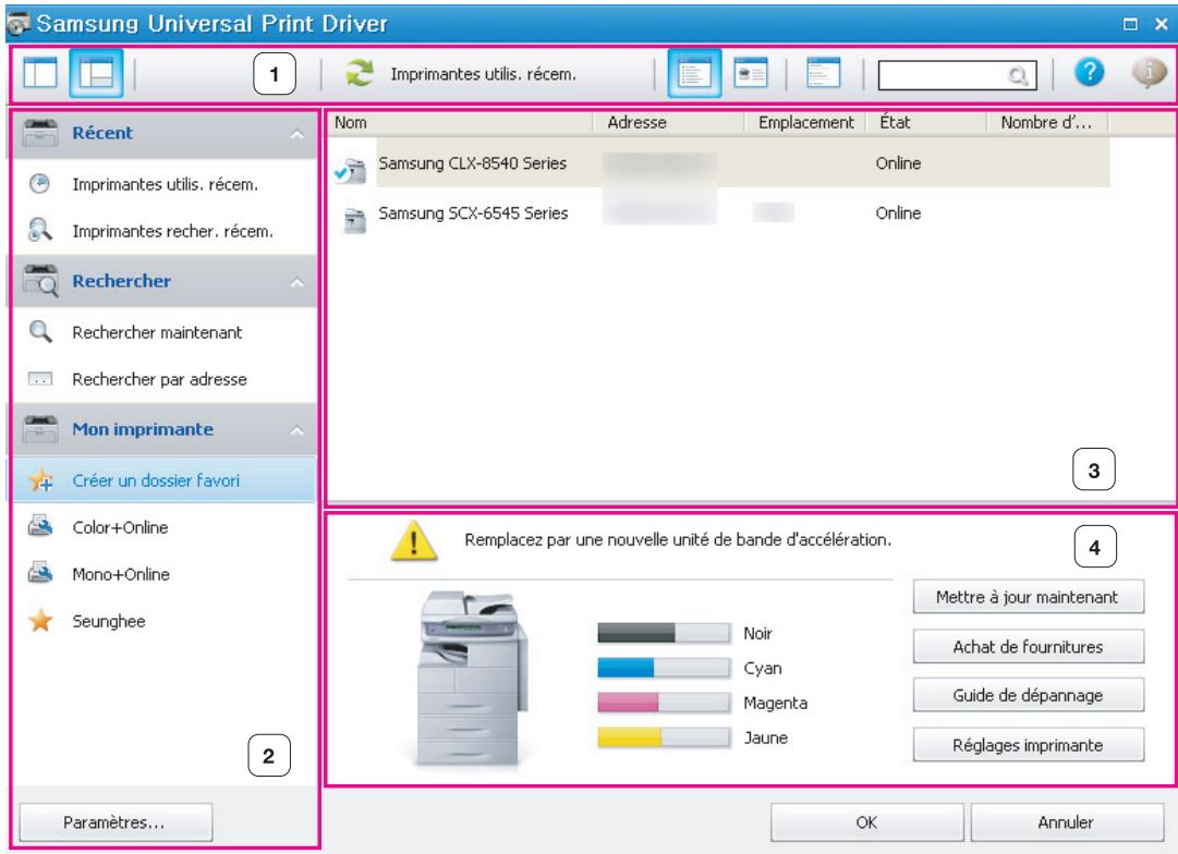 SAMSUNG SCX-3200 - Accès au pilote d'impression universal Samsung Universal Print Driver - 3