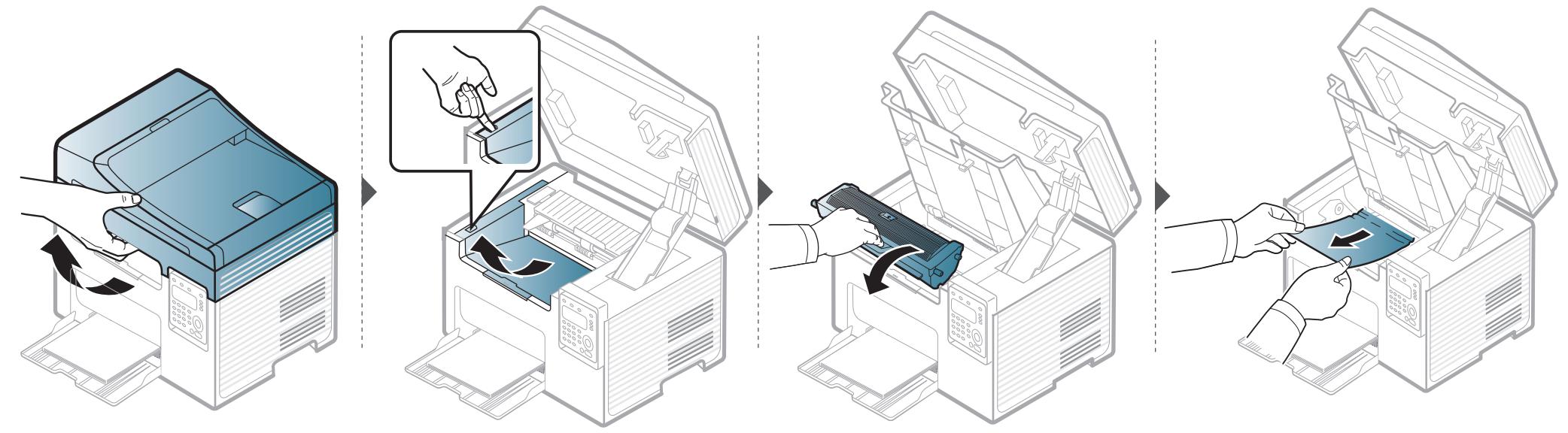 SAMSUNG SCX-3400 - Résolution des bourrages papier - 1