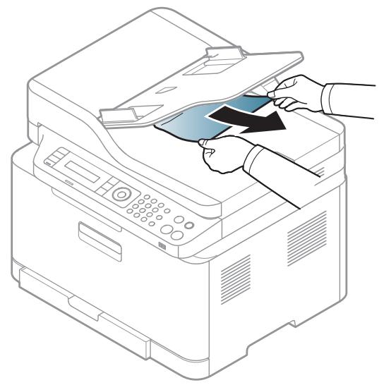 SAMSUNG CLX-3305W, CLX 3305W - Papierstau (Original) in Scanner-Ausgabebereich - 4