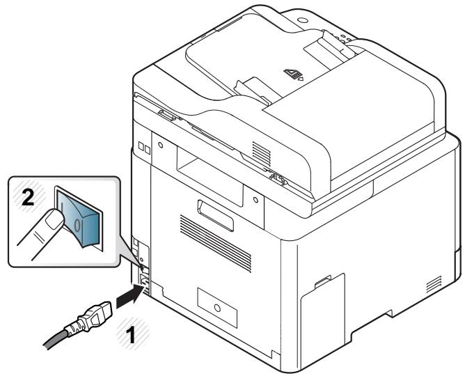SAMSUNG CLX-4195N - Einschalten des Geräts - 2