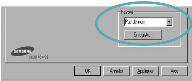 Favoris Pas de nom Enregistrer OK Annuler Appliquer Aide