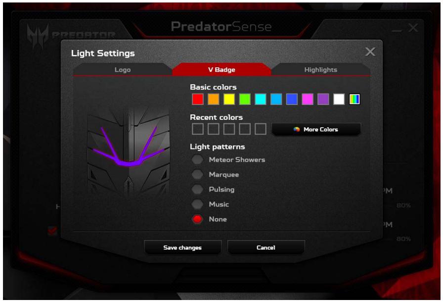 ACER PREDATOR - [V Badge LED] (Diode badge V) - 1