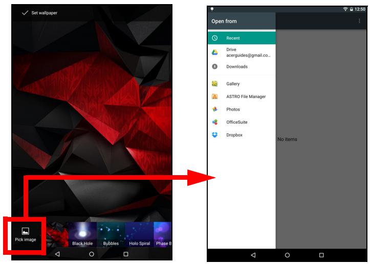 ACER PREDATOR 8 GT-810-14M4 - Changer le fond d'écran de l'écran d'accueil - 1