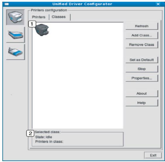 SAMSUNG CLP-325 - Onglet Classes - 1