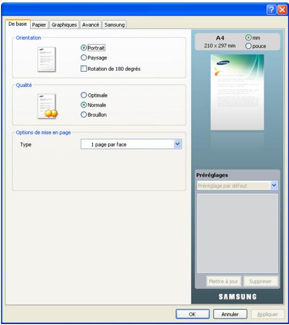SAMSUNG CLP-325 - Ouverture des préférences d'impression - 1