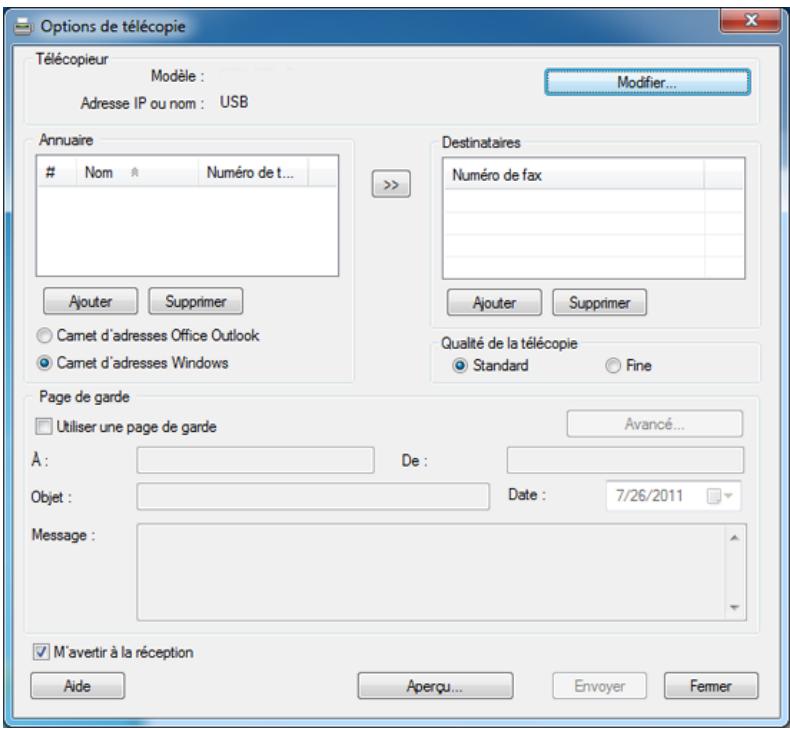 SAMSUNG SL-M2675FN - Envoi d'une télécopie depuis l'ordinateur - 2