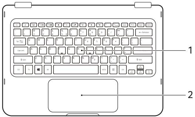 ACER SPIN 5,  SPIN 7 - Vue du clavier - 1