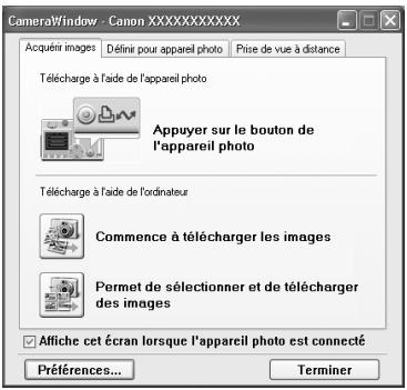 CANON DIGITAL IXUS 40 - Sélectionnez [Canon CameraWindow] dans la boîte de dialogue d'événement sur l'ordinateur, puis cliquez sur [OK] (première fois uniquement). - 3