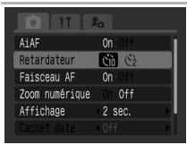 CANON DIGITAL IXUS 40 - Modification du compte à rebours du retardateur - 1