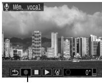 CANON DIGITAL IXUS 40 - Affichez une image assortie d'un mém. vocal (p. 112) et appuyez sur la touche FUNC./SET. - 2